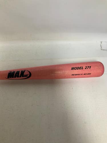 Used MAX BAT BB/SB Wood Bat Pink 33" 11823-S000036144