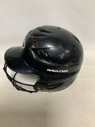 Used Rawlings RCFH Batting Helmet w/Mask Black MD 11823-S000036142