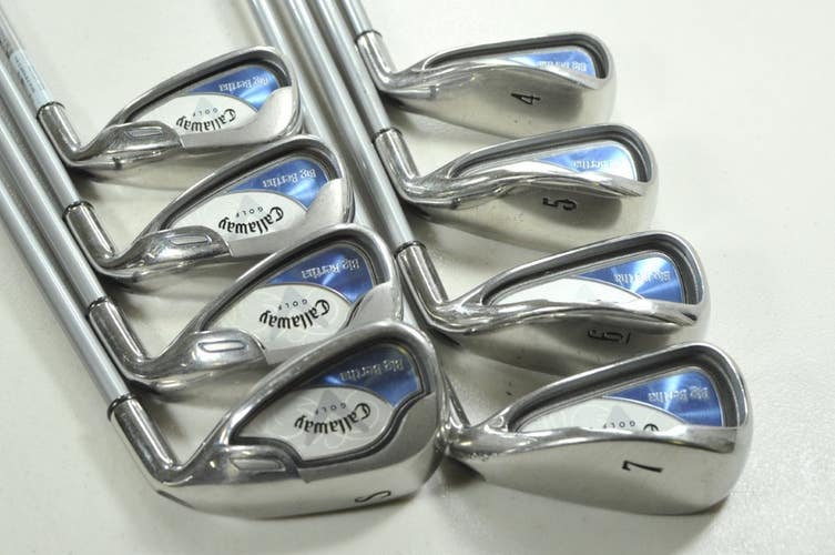 Callaway Big Bertha 2008 Ladies 4-PW,GW Iron Set RH Womens Flex Graphite #206717
