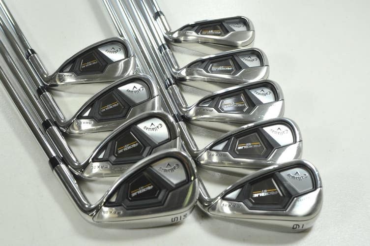 Callaway Rogue ST MAX OS 5-PW,AW,GW,SW Iron Set Regular Flex Right Steel #206866