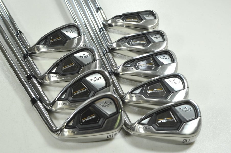 Callaway Rogue ST MAX OS 5-PW,AW,GW,SW Iron Set Regular Flex Right Steel #206866