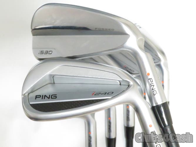 PING i530 i240 Combo Irons Orange Dot Alta CB Blue Stiff Flex 4-P