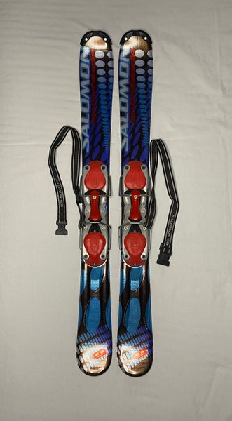 Salomon SNOWBLADE Short Skis 99cm w Salomon adj Bindings w/ Leashes SNOW BLADES