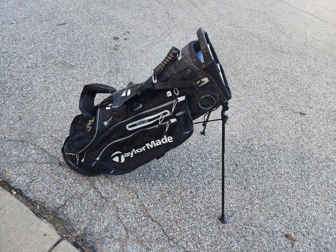 Taylormde Pure-Lite 5 Divider Dual Strap Stand Bag Black/White