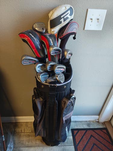 Taylormade Adams Callaway 15 Piece Regular Flex Complete Golf Set Cart Bag