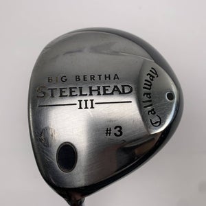 Callaway Steelhead III 3 Fairway Wood 15* System III Uniflex Steel Mens LH