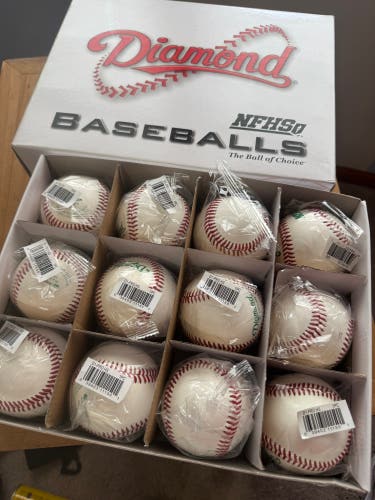 Diamond Baseballs 12 Pack (1 Dozen) (New)