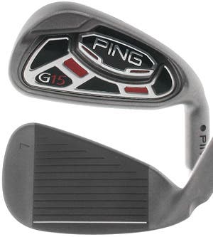 Ping G15 Iron Set Stiff Flex (9 Clubs) #4 - #9, PW, UW, SW Black Dot Steel Shaft Right Hand