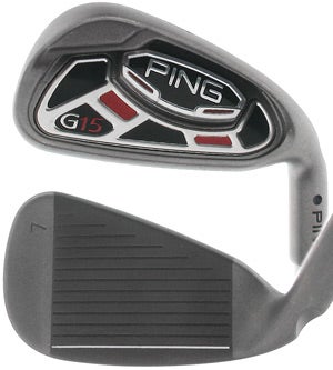 Ping G15 Iron Set Stiff Flex (9 Clubs) #4 - #9, PW, UW, SW Black Dot Steel Shaft Right Hand