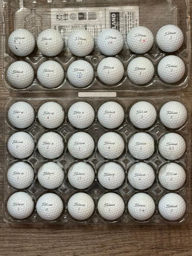 36 Titleist Pro V1x Golf Balls - 2025 & 2024 Models, 5A/4A Condition