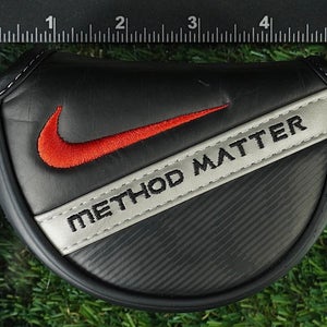 NIKE METHOD MATTER MALLET PUTTER CENTER SHAFT HEADCOVER BLACK / GRAY / RED