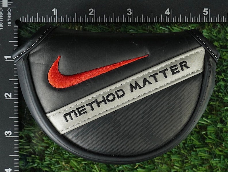NIKE METHOD MATTER MALLET PUTTER CENTER SHAFT HEADCOVER BLACK / GRAY / RED