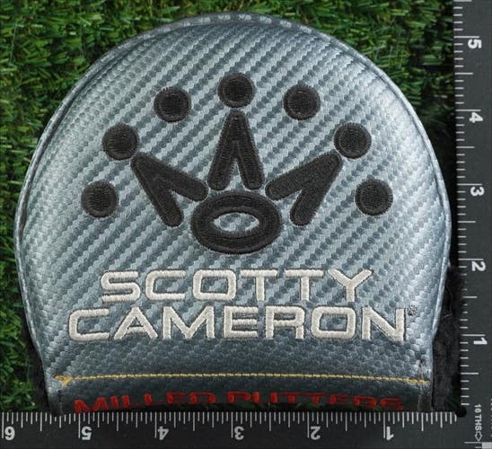 TITLEIST SCOTTY CAMERON DESIGN MALLET PUTTER HEADCOVER SILVER / BLACK / WHITE