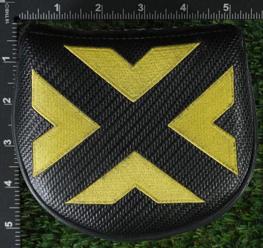 TITLEIST SCOTTY CAMERON DESIGN PHANTOM MALLET PUTTER HEADCOVER BLACK / YELLOW