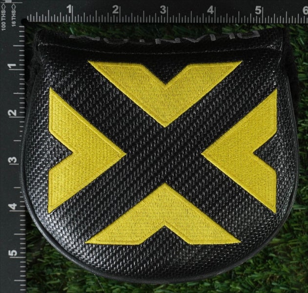 TITLEIST SCOTTY CAMERON DESIGN PHANTOM MALLET PUTTER HEADCOVER BLACK / YELLOW