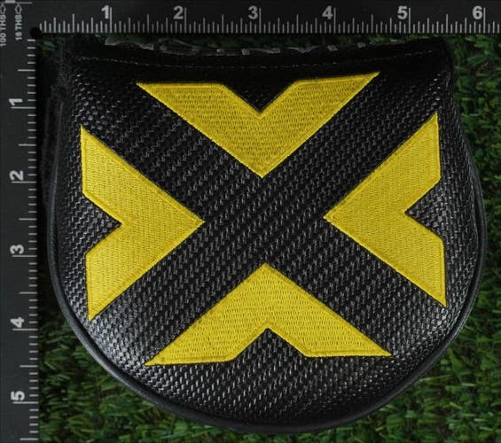 TITLEIST SCOTTY CAMERON DESIGN PHANTOM MALLET PUTTER HEADCOVER BLACK / YELLOW