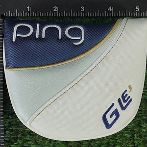 PING G LE3 MALLET PUTTER HEADCOVER MAGNETIC BLUE / WHITE / GOLD ~ LOOK!!