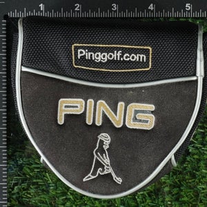 PING KARSTEN MALLET PUTTER HEADCOVER MAGNETIC  CRAZ-E BLACK / GRAY / YELLOW
