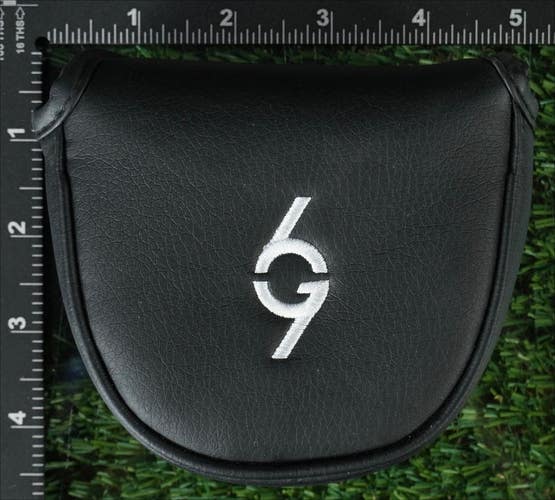 69 GOLF P-23 MALLET PUTTER HEADCOVER BLACK / WHITE ~ LOOK!!