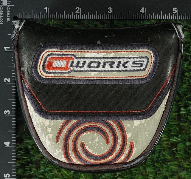 ODYSSEY O-WORKS MALLET PUTTER HEADCOVER MAGNETIC BLACK / GRAY / RED ~ LOOK!!