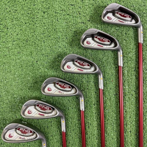 Ping Faith Iron Set 7-PW UW SW Yellow Dot TFC 149 Ladies Graphite Womens Flex RH