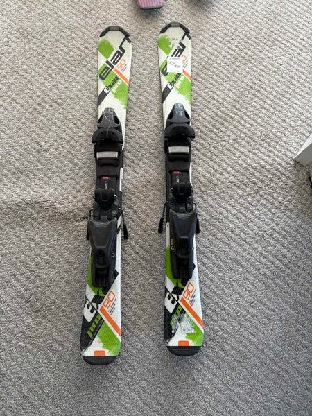 All Mountain 90 cm Elan Jr Pro RACE Skis With Bindings (Used)
