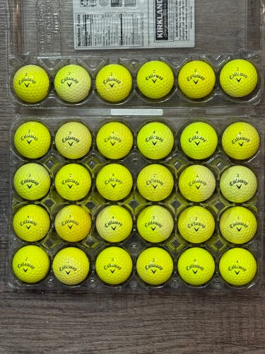 30 Callaway Supersoft Yellow Golf Balls - 5A/4A Condition