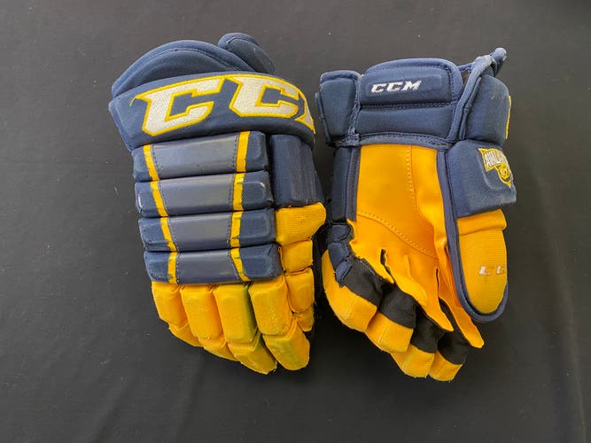 Pro Stock Return CCM HG4PC Gloves 14" Custom Sport Gold Palms