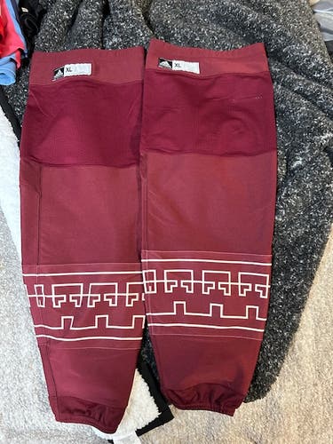 Arizona Phoenix Coyotes Desert Night XL Pro Stock Maroon Adidas Socks