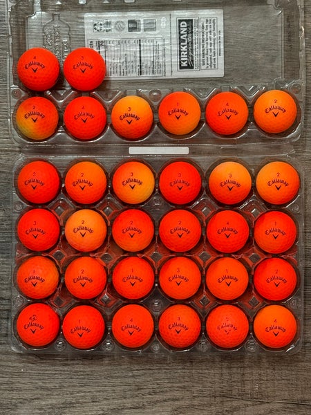 32 Callaway Supersoft Matte Orange Golf Balls - 5A/4A Condition