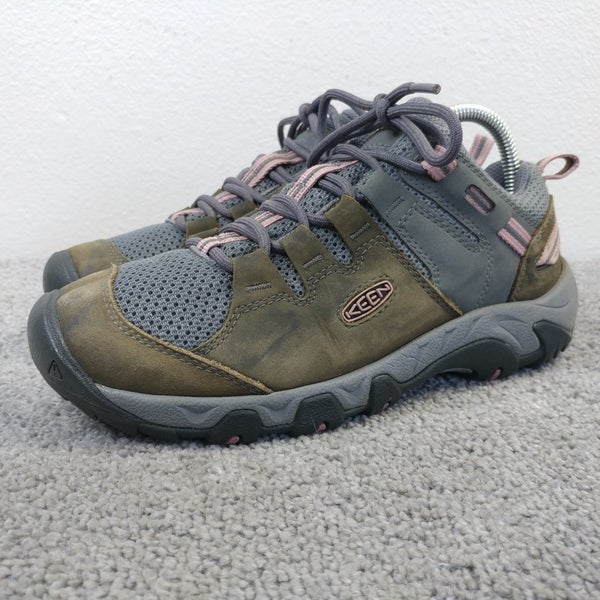 Keen Steens Womens Size 7 Boots Mid Leather Waterproof Hiking NO INSOLES