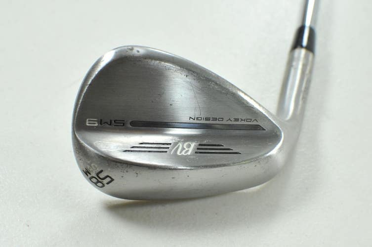 LEFT HANDED Titleist Vokey SM9 Raw 58*-08M Wedge NS Pro X-Stiff Steel #207162