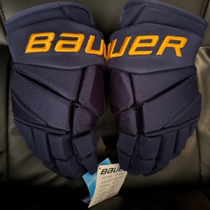 Bauer Vapor 2X Pro St Louis Blues Pro Stock Hockey Gloves Size 15