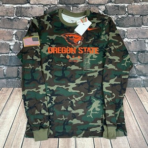 Nike Oregon State Beavers NCAA Dri-Fit Camo Long Sleeve Shirt Men's Medium - NWT