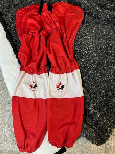 Red and White Team Canada Nike Swift IIHF Pro Stock Socks