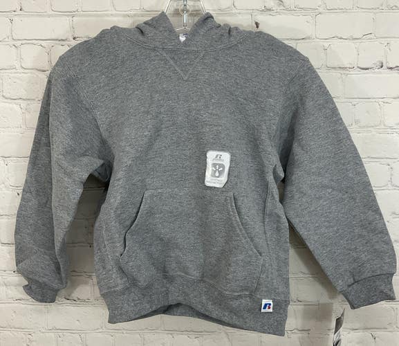 Russell Athletic Youth Long-Sleeve Pullover Hooded Sweatshirt Heather Grey Small