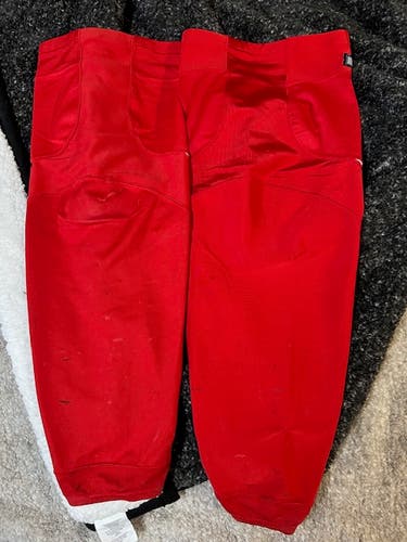 Red with White Backing Reebok Practice Hockey Socks Size L Pro Stock - USED