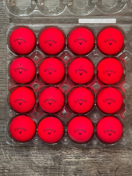 16 Callaway Supersoft Matte Red Golf Balls - 5A Mint Condition