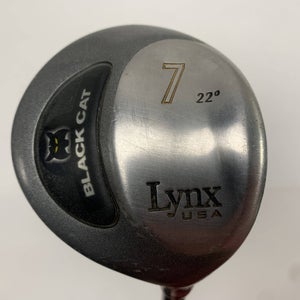 Lynx Black Cat Titanium 7 Fairway Wood 22* Flare Unifiber Stiff Graphite Mens RH
