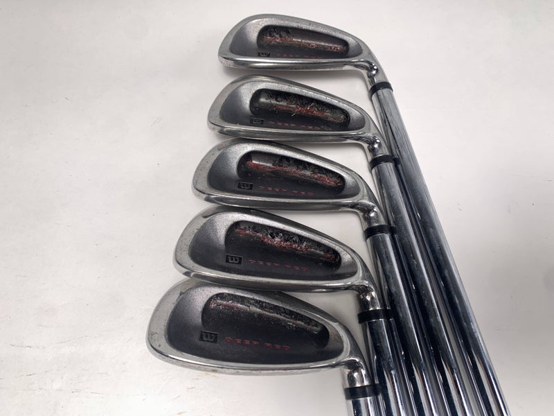 Wilson Deep Red Iron Set 6-PW Stiff Steel Mens RH