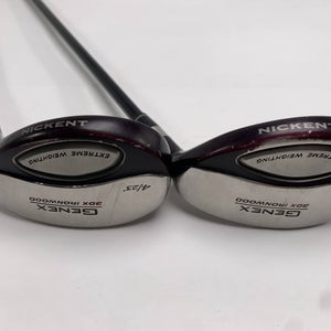 Nickent 3DX Ironwood 4 & 5 Hybrid Set 23* 26* SpeedRated 75 75g Stiff Mens RH