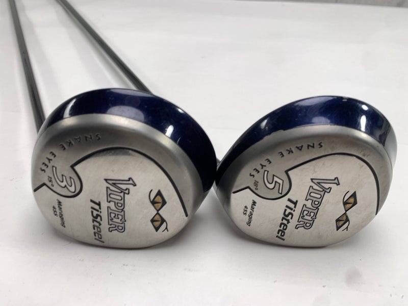 Snake Eyes Viper TiSteel 3 & 5 Fairway Wood Set 15* 18* Viper Regular Mens RH