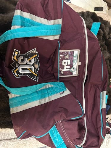 Anaheim Mighty Ducks 30th Anniversary Purple Pro Stock Forte Ducks Player Bag