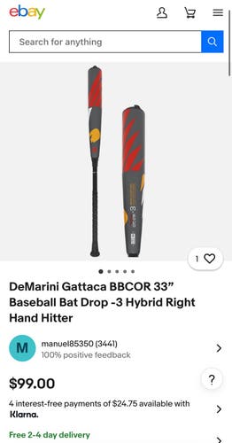 I have 4 BBCOR Bats for sale I am Selling them at a Bundle