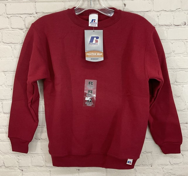 Russell Athletic Youth NuBlend Long-Sleeve Sweatshirt Cardinal Red Small