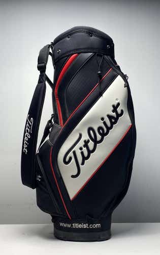 Titleist Display Staff Bag Black/Red/White 6-Way Divide Single Strap Golf Bag