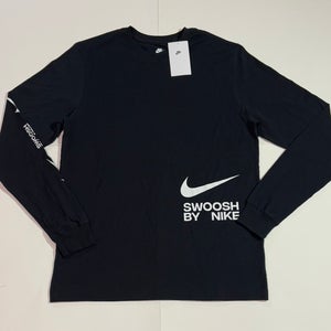 Black Medium Men's Nike Shirt Nike NSW Big Swoosh Long Sleeve Men’s Lifestyle Shirt FJ1119-010