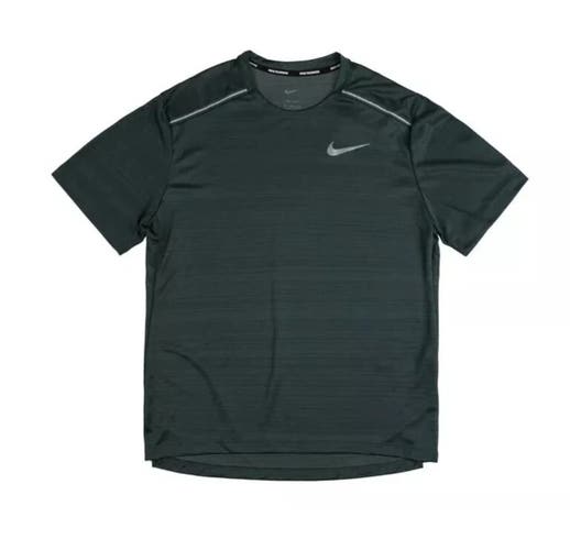 Size Large Men's Nike Dri-Fit Miler Short Sleeve Running Top Shirt AJ7565 328 NEW NWT