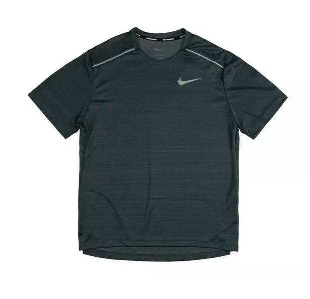 Size Large Men's Nike Dri-Fit Miler Short Sleeve Running Top Shirt AJ7565 328 NEW NWT