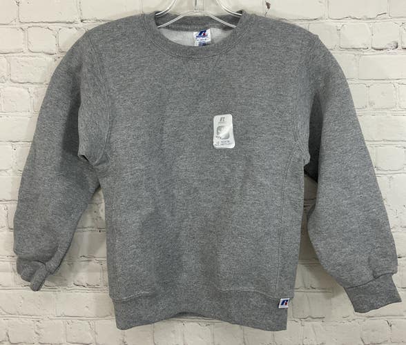Russell Athletic 998HBB1 Youth Long-Sleeve Oxford Sweatshirt Grey Small